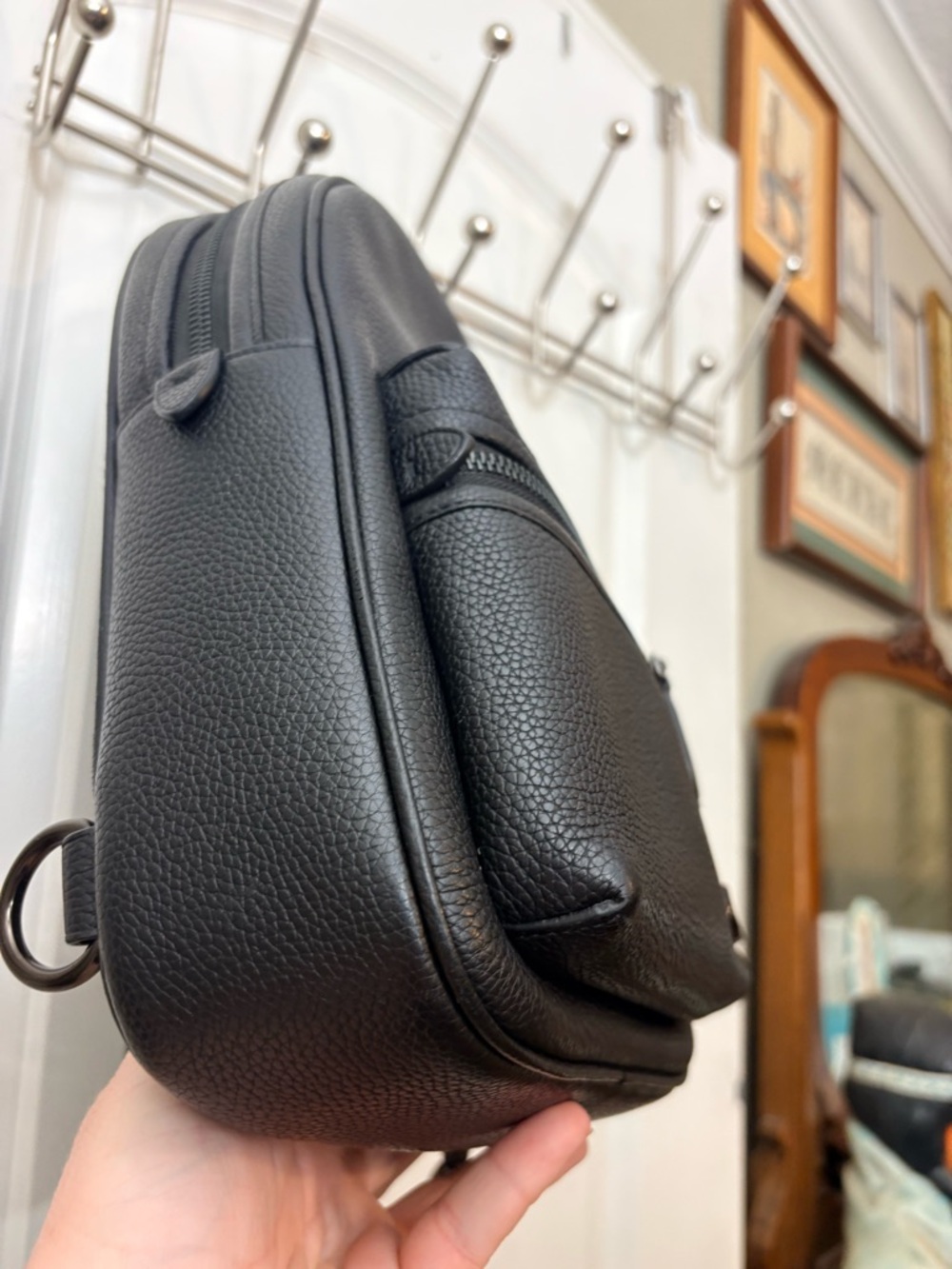 Coach Charter Pack Black Pebble Leather Sling (CP162) - Excellent - Picture 4 of 14